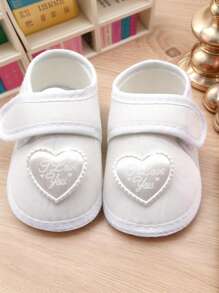 1 Pair Spring Autumn Baby First Walkers Infant Baby Girls Boys Anti-Slip Shoes Heart-Shaped Newborn Slipper Shoes 0-12 Months