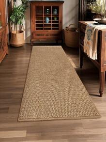 1pc High-End Faux Sisal Pineapple Print Brown Carpet, Simple Design For Indoor/Outdoor Entryway, Hall, Kitchen And Other Areas