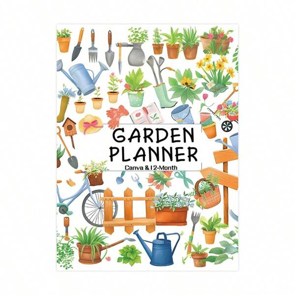 Nouveau cahier de planification du jardin : Journal de jardinage avec liste de tâches mensuelle | Journal de jardinage, fleurs, légumes, plantation et profil des plantes, organisateur de jardinier, cadeau pour le jardinage, fournitures scolaires, rentrée scolaire