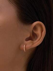 Stylish 925 Sterling Silver Minimalist Unique Twist Clip On Earrings For Women Daily Wear