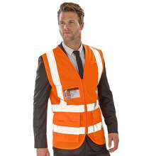 Safegard Unisex Adult Executive Cool Mesh HiVis Vest (Fluorescent Orange) - Orange - View 3