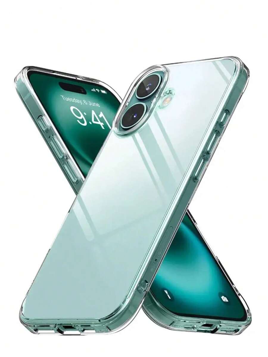 透明手机壳，超薄硅胶外壳，背面柔软透明，适用于 16、15、14、13 Pro Max、12 Mini、11 Pro、XS Max、XR、X 和 16 Plus。防水防震防摔防刮 - 無色 - 查看 1