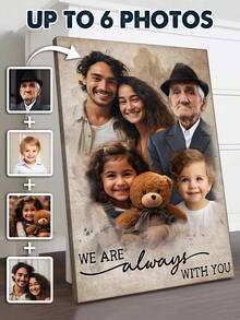 2 Style - Add Loved One To Photo Custom Canvas - Upload Photos And Have Them Processed By Professional Designers - Personalized Photos Customized Canvas - Memorial Gift For Dad Mom - Artwork Wall Painting For Gift, Keepsake,Home Harmony - As Shown - View 7