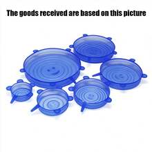 6pcs Silicone Stretch Lids, Elastic Lids Reusable Heat Resistant Various Sizes Cover For Bowl - Fresh-keeping Cover - View 11