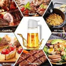 1PC 16.5oz Oil Dispenser Bottle For Kitchen - 2 In 1 Olive Oil Dispenser And Oil Sprayer - 470ml Olive Oil Bottle - Oil Sprayer For Cooking, Restaurant Kitchen, Salad, Barbecue