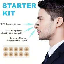 磁性止鼾鼻贴 30/60 片装 - 可重复使用外置鼻扩张器入门套装，改善睡眠，缓解呼吸困难，止鼾，可调节，男女通用，非侵入式止鼾解决方案，父亲节礼物，生日礼物