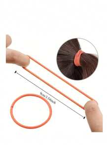 100pcs. Solid-Color Elastic Hair Band Set, Multi-Purpose And Durable Hair Band For Daily Use, Suitable For Women Over 14 Years Old. With A Hollowed-Out Design And Multiple Colors To Choose From, It Is Suitable For Ponytail. Solid-Color Casual Polyester Fiber (Polyester) Hair Band For All Four Seasons