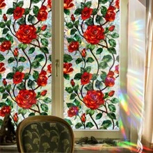 Fensteraufkleber, Wandaufkleber, Glasfenster Dekorfolie, Fenster Sichtschutzfolie, bemalte Glasfenster Folie, Sichtschutzfolie, Glasfolie, Fensterfolie Dekoration, Glasfenster Dekorfolie, Glasfenster Aufkleber, Fensteraufkleber, Wandaufkleber Dekoration geeignet für Wohnzimmer, TV, Bürodekoration, Heimdekoration