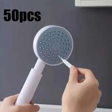 100 piezas Cepillo de limpieza para ducha de 1 segundo, cepillo de limpieza de poros, cepillo de nailon anti-obstrucción, adecuado para cocina, baño, toma de teléfono, de vuelta a la escuela