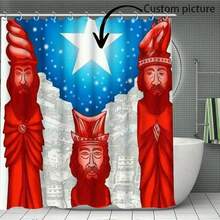 1 Pc Customized Image Shower Curtain, Personalized Photo Shower Curtain, Bathroom Decor Curtain, Customize Your Own Photo/Text, Polyester Material, Waterproof And Easy To Install, Includes 12 Hooks, Personalized Gift For Family, Lovers, Friends, Parents, Best Gift For Mother's Day, Father's Day Fall Decor Bathroom Accessories Back To School