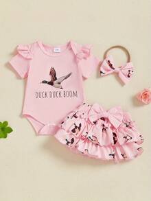 Mono de verano para niña pequeña, sin mangas, con tirantes finos, lazo en la parte delantera, mono fruncido, pantalones cortos, mono infantil - Rosa - Ver 6