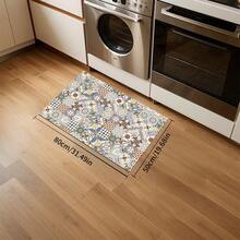 1pc Anti-Slip Polyester Drainage Kitchen Mat, Suitable For Kitchen, Living Room, Entrance, Balcony, Home Decor, Anti-Stain, Cafe, Bar, Festivals, Parties, Home, Decoration, Holiday Gifts, Bedroom Floor Mat, Foot Pad - TCFD012 - View 34