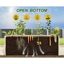 Outdoor Raised Garden Bed With U-Shaped Design And Deer Proof Fence, Wooden Planter Box For Vegetables, Herbs, And Flowers - 7,5x15x6 FT - Xem 7