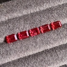 100% Padparadscha Sapphire Loose Emerald Cut Gemstone For Charms Advanced Jewelry Making Materials DIY - Padparadscha - View 3