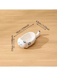 1pc Multifunctional Cute Cat Seasoning Dish Home Ceramic Seasoning Dipping Dish Chopstick Holder Creative Small Plate Snack Seasoning Dish Ceramic Ink Dish Desktop Pen Holder For Home Kitchen Restaurant Kitchen Supplies Tableware Accessories,Kitchen,Christmas Gift,School Supplies