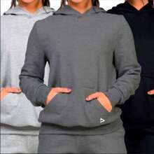 Kit With 3 Sweatshirts, Hooded Jacket, Men's And Women's, Plain, Unisex, Kangaroo Coat - 彩色 - 查看 3