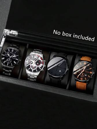 4/2 pièces Montre à quartz de luxe haut de gamme pour hommes, bracelet en alliage de zinc et bracelet , cadeau parfait pour l'école, la cérémonie de remise des diplômes ou toute occasion, idéal pour que les frères la portent, cadeau idéal pour les hommes - convient à diverses occasions
