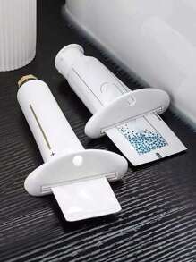 1 pièce Distributeur automatique de dentifrice et porte-brosse à dents mural, sans perçage requis, pour la salle de bain ou les toilettes