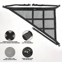 Car Ceiling Cargo Net Storage Bag, Double Layer Interior Roof Net For Traveling And Car Camping - Black - View 2