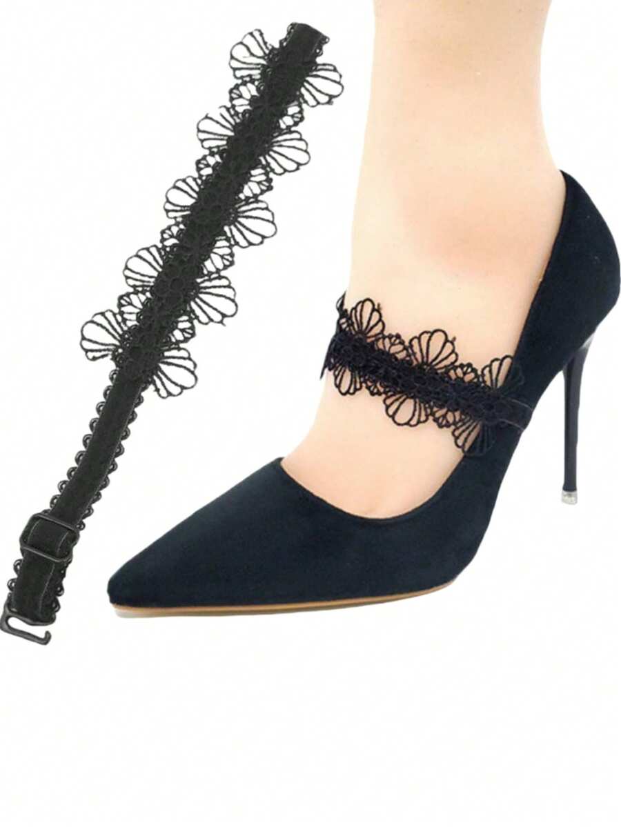 1 对/2 件蕾丝防掉跟鞋带，高跟鞋防掉跟鞋带 - 彩色 - 查看 1