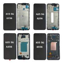 Incell Compatible With Galaxy A25 5G A256 LCD Display Touch Screen Digitizer Assembly Compatible With Galaxy A15 5G A156B With Frame A35 A55 Screen Replacement Parts