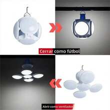 1pc Solar Football Light Long Battery Life Charging Camping Lamp Five-Sided Luminous Multi-Function Folding Suitable For Outdoor Camping Household Emergency Bulb Lamp - White - View 8