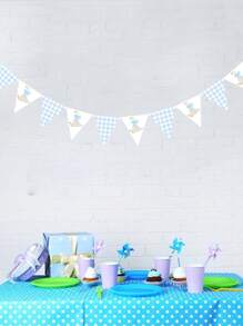 Goose Theme Party Decorations, One Silly Goose Banner Triangle Flag, Pink Or Blue Checkered Pennant, 1st Birthday Shower Party Decoration, Farm Animal Themed Party Favor(DIY)