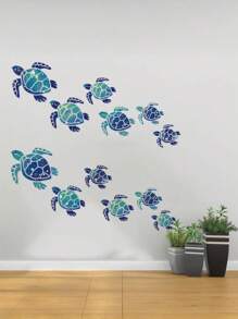 Sea Turtle Wall Stickers Under The Sea Vinyl Wall Stickers Wall Decals Wall Decor Waterproof Wall Stickers Decoration For Home, Office, Living Room, Wall, Bathroom, Toilet