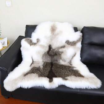 1 pezzo Tappeto in finta pelliccia di renna, tappetino da pavimento morbido e soffice a forma di panda per soggiorno, camera da letto, studio, tappeto decorativo