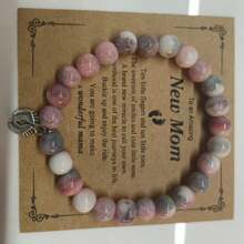 WholeNight Pulsera ajustable con colgante con huella de bebé para futuras mamás, regalo de joyería de moda para el embarazo, madres, San Valentín, Día de la Madre, todo el año, regalo de baby shower, Pascua, para niñas/niños