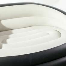 Outsunny 2 Person Inflatable Sofa Couch, Inflatable Chair With Soft Plush Fabric, For Camping, Gaming, Reading And Movie Watching, Grey - Grey - View 8