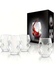 1 件创意鸡尾酒杯，耐热扭曲设计，可重复使用的多用途家用玻璃器皿，仅可手洗 - 适用于威士忌、茶、啤酒 - 1pc透明 - 查看 3