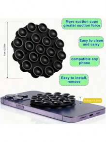 4/3/2/1 Stück kreative multifunktionale runde doppelseitige Silikonnapf Ständer, minimalistischer praktischer stabiler Griffnapf Ständer, vielseitig einsetzbar One-Touch leicht zu reinigender tragbarer Saugnapf Halterung für Handy und Tablet, geeignet für Badezimmer, Küche, Spiegel, kompatibel mit iPhone, Android-Handy, Geschenk zum Geburtstag, für Familie und Freunde, Handyhalter, Handyständer, Handyzubehör