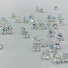 60 Peças de Contas de Vidro Brilhantes Coloridas Prateadas, Pulseira Feita à Mão DIY, Colar, Jóias, Acessórios de Cabelo, Encantos de Bolsa/Telefone