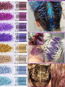 4pcs/Set Sparkly Sequin Decor DIY Festival Hair Accessories, Multifunctional Use ,Hair Styling Tools - Multicolor - View 1