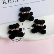 10 pièces Charms de chaussures de dessin animé série noire pour femmes, décoration pour sabots et sandales, accessoires de DIY pour chaussures
