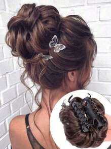 1 szt. Eleganckie spinki do włosów, naturalne, nieuporządkowane spinki do włosów, odpowiednie dla eleganckich kobiet i dziewcząt, idealne do grubych i cienkich włosów, dodające objętości, codzienne, jesienno-zimowe spinki do włosów, akcesoria do włosów dla kobiet, stroje wakacyjne, kobieta