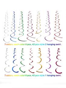 42/84 Pieces Hanging Swirls Whirls Party Decoration Streamers Decorations For Thanksgiving Day Birthday Baby Shower Graduation Wedding Celebration Tea Party