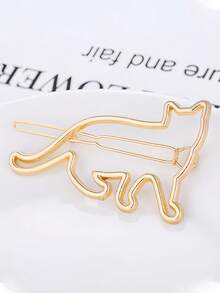 1pc Women Cat-Shaped Hair Clip, Suitable For Everyday Wear, School Stuff, Hair Accessories