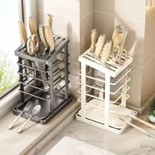 Chef's Choice Stainless Steel Magnetic Knife Organizer - 15-Slot Professional Cutlery Storage With Built-In Sharpener & Scissor Hook
