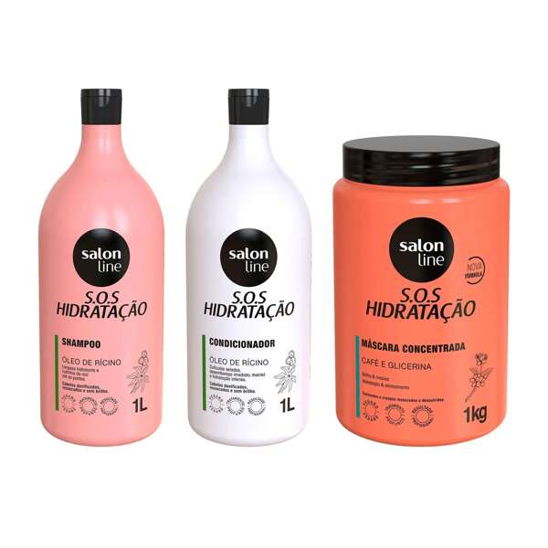 Salon Line Kit SOS Hidratação Turbinado com Máscara Cachos e Crespos Salon Line