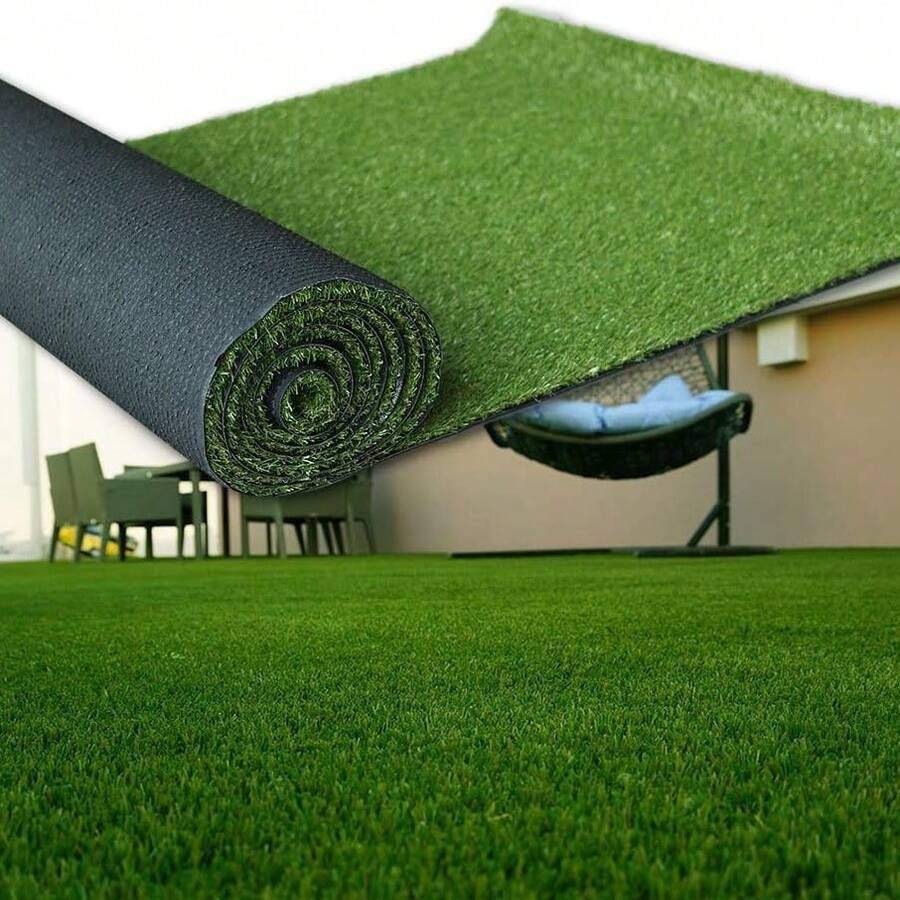 1/2/3/4/5m Indoor/Outdoor Artificial Synthetic Fake Grass Turf Carpet, Realistic Artificial Grass Carpet Lawn Mat For Wedding, Patio, Balcony, Fence, Artificial Plastic Fake Grass Rug