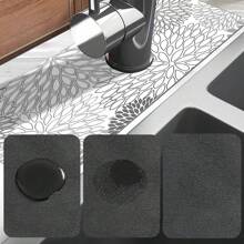 1pc Sink Faucet Suction Pad, Drainage Pad, Kitchen, Bathroom Sink, Countertop, Drainage Pad, Diatomite Washbasin, Cuttable And Quick Drying Pad.,Non-Slip Kitchen Mats For Sink Side, Natural And Hygienic Kitchen Essential For Home And Kitchen Room Decor, Part Of Your Cozy Fall& Winter Styles And Christmas Decorations