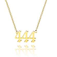 1 款女式天使数字项链数字 000-999 金色不锈钢数字吊坠 - 金色 - 查看 7