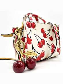 Llavero con colgante de cereza, llaveros de mujer adorables - Llaveros de coche para bolsos - Regalos del Día de San Valentín