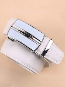 Genuine Leather Ratchet Belt For Men - Adjustable Automatic Buckle, Versatile Casual Business Style, Durable Alloy Buckle, High-Quality Leather Panel, Easy To Wear And Suitable For Any Occasion Casual, Business, Boyfriend Husband Father Dad Men Gift, Daily Wear, Fashion, Teen, Outdoor, Vacation, Athletic, Travel, Street, Boho, Vintage Fall, Autumn, Halloween Autumn-Winter Accessories,Suitable For Teens, Youth,Men,Casual, Outdoor, Athletic, Vacation, Graduation Gifts, Birthday, Daily Wear