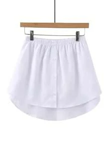 1 pezzo Gonna con orlo semplice da donna, stile coreano, da indossare sopra magliette o camicie, abbastanza lunga da coprire i fianchi