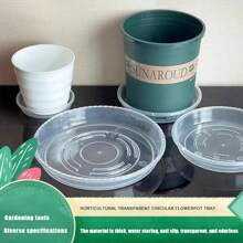 10pcs Garden Plant Saucer Plastic Clear Drip Tray Round Flower Pot Base Snack Container Desktop Trash Storage