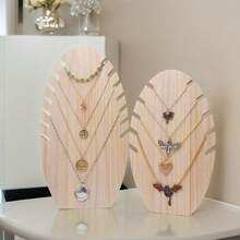 Flame Shape Necklace Pendant Jewelry Display Stand Solid Wood Counter Pendant Display Stand Jewelry Organizer Rack Jewelry Display - Multicolor - View 3