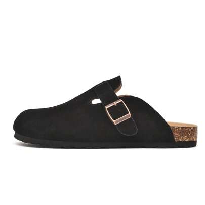 Zapatillas de madera para mujer con plantilla suave y corcho: cómodas, antideslizantes y elegantes.